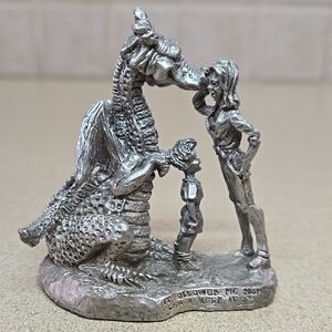 1989 Rare Gallo Daley "It Followed Me Home, Can I Keep It?" Fine Pewter Figurine